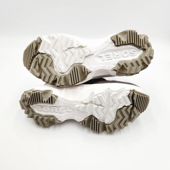 Sorel Women Grey Suede Waterproof Kinetic Breakthru Caribou Sneaker Boots Size 5 - Picture 7 of 7